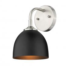 Golden Canada 6956-1W PW-BLK - Zoey 1-Light Wall Sconce in Pewter with Matte Black Shade