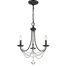 Golden Canada 7644-M3 BLK - Mirabella Collection 3-Light Mini Chandelier in Black