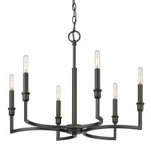 Golden Canada 8209-6 BLK - Ellyn 6 Light Chandelier in Matte Black