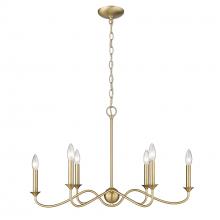 Golden Canada 8316-LP BCB - Tierney BCB 6 Light Pendant in Brushed Champagne Bronze