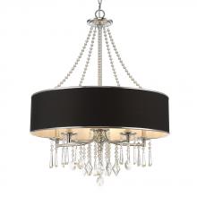 Golden Canada 8981-5 GRM - Echelon 5 Light Chandelier in Chrome with Tuxedo Shade