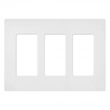 Lutron Electronics SC-3-SW - SATIN COLOR 3-GANG WALLPLATE SNOW