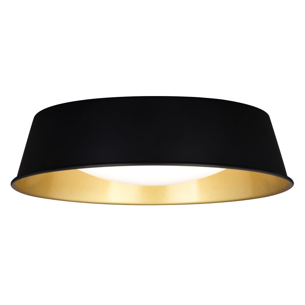 Beacon Hill LED 13-in. Flush Mount Matte Black and Satin Gold