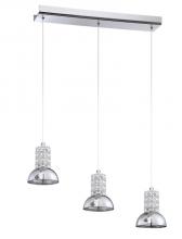 Kendal PF51-3LBR-CH - MILLENIUM series 3-Light Chrome Pendant Bar