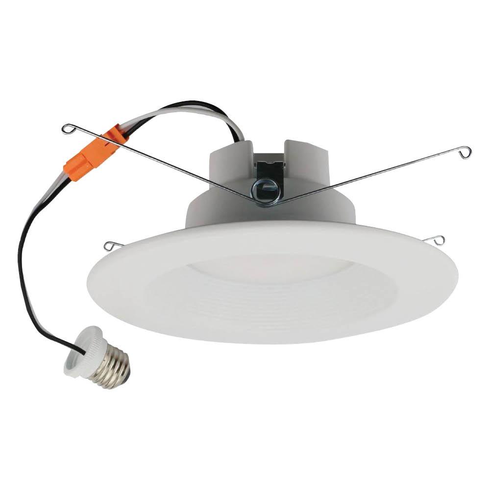 LED Retro Downlight  12W 120V 40K Dim 6IN  White Round STANDARD