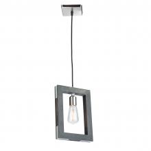 Artcraft AC11651BN - Gatehouse 1 Light Pendant (Dark Pine & Brushed Nickel)