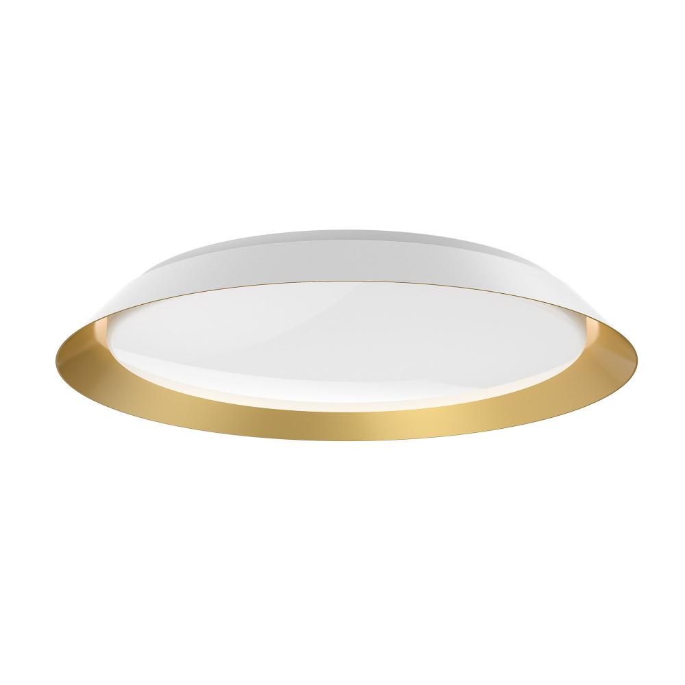 Jasper 23-in White/Gold LED Flush Mount