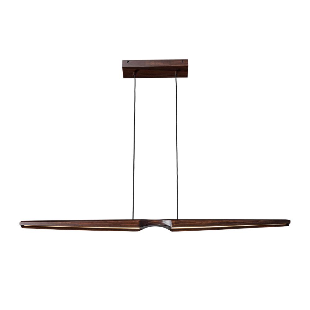 Dakota 42-in Walnut LED Linear Pendant