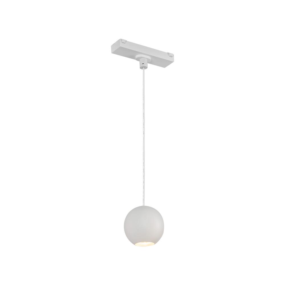 Faria 3-in White Trilo Track Pendant