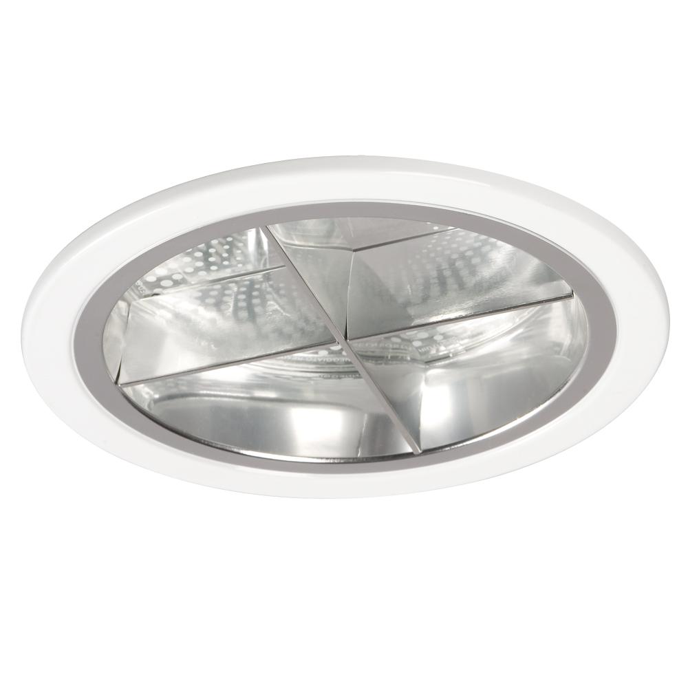 6" Horizontal Cross Louver Reflector Trim w/ Clear Lens