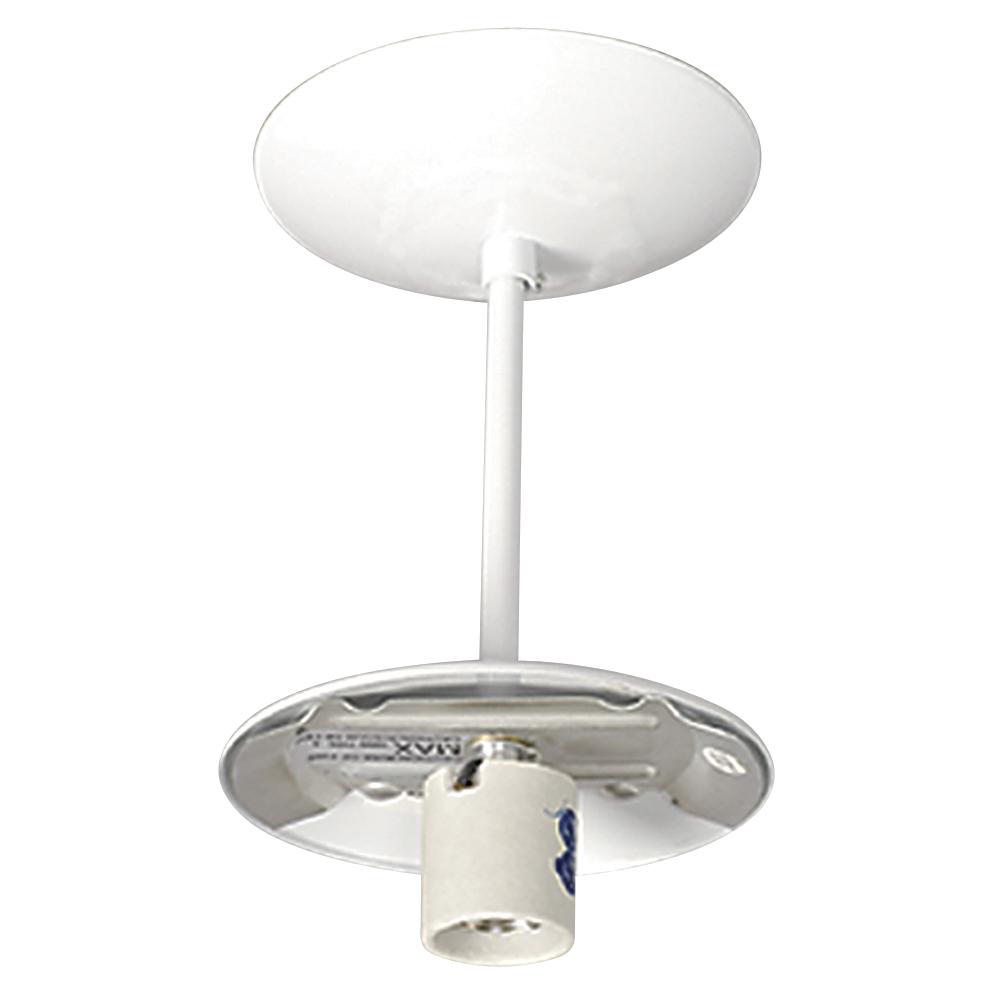 Semi-Flush Mount Light Holder - White