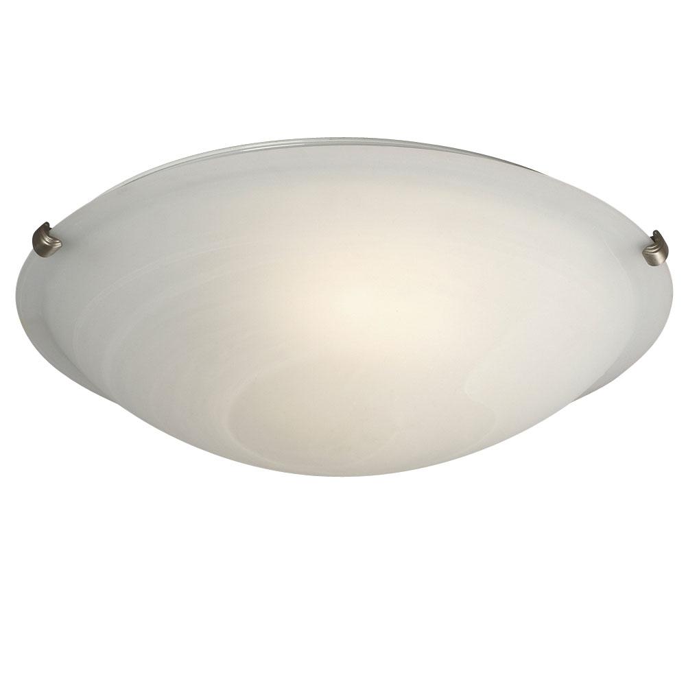 LED Flush Mount Ceiling Light - in Pewter finish with Marbled Glass