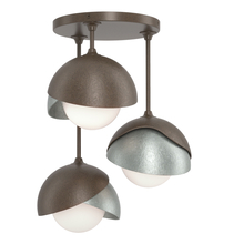 Hubbardton Forge - Canada 121374-SKT-05-82-GG0711 - Brooklyn 3-Light Double Shade Semi-Flush