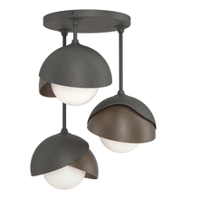 Hubbardton Forge - Canada 121374-SKT-20-05-GG0711 - Brooklyn 3-Light Double Shade Semi-Flush