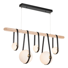 Hubbardton Forge - Canada 131046-LED-STND-10-24-LK-WD-GG0701 - Derby Linear 5-Light LED Pendant