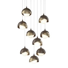 Hubbardton Forge - Canada 131105-SKT-LONG-05-84-GG0711 - Brooklyn 9-Light Double Shade Pendant