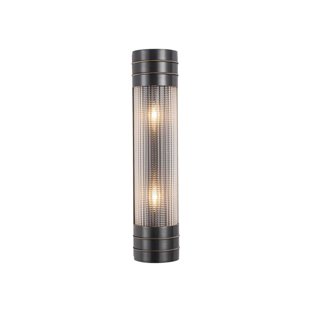 Willard 18-in Urban Bronze/Prismatic Glass 2 Lights Wall/Vanity