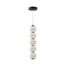 Alora Lighting PD531515MBOP-UNV - Bijou 5-in Matte Black/Opal Matte Glass LED Pendant