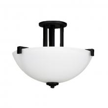 Russell Lighting 329-614/BLK - Iris Semi Flush Mount Black