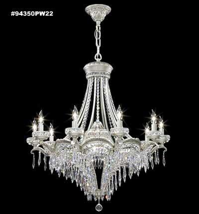 Dynasty Cast Brass 12 Arm Chandelier