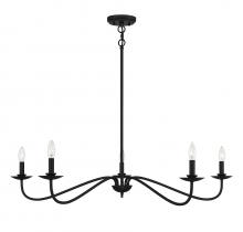 Savoy House Meridian M10085MBK - 5-light Chandelier In Matte Black